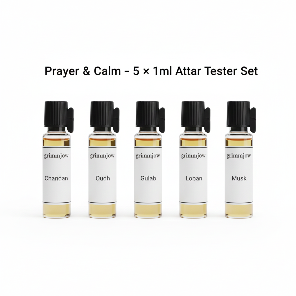 Prayer & Calm – 5 × 1ml Attar Tester Set - Image 2