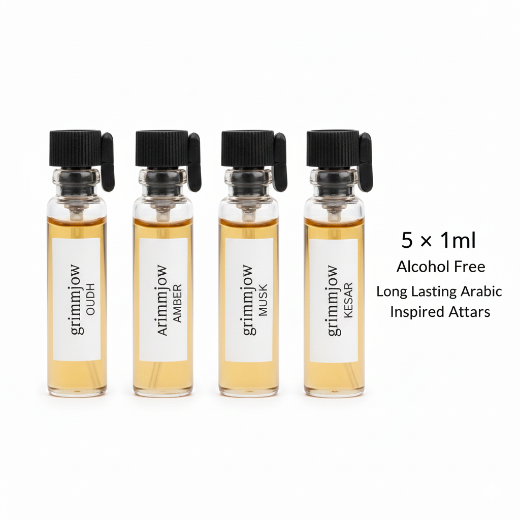 Arabic Essentials – 5 × 1ml Attar Tester Set - Image 5